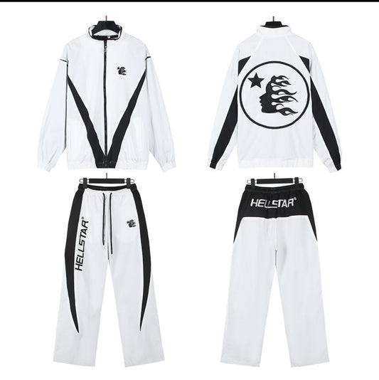 FRESH SNOW WHITE BLACK PRINT TRACKSUIT
